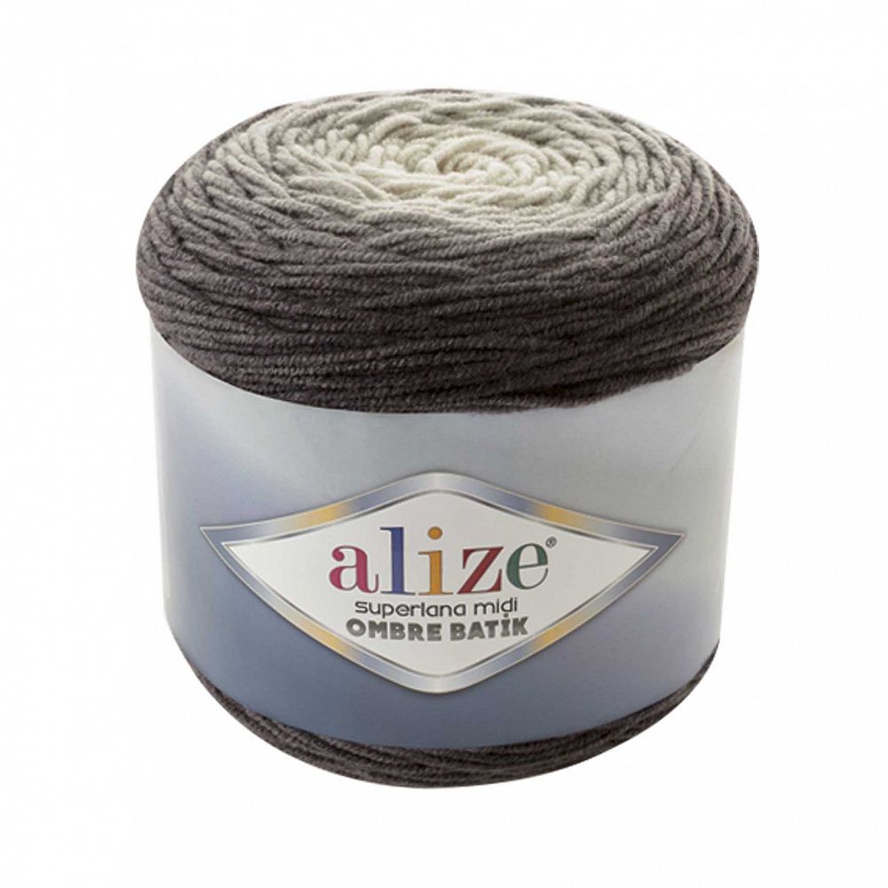 Пряжа Alize Superlana Midi Ombre Batik / уп.2 мот. по 300 г, 510 м, цв.7290