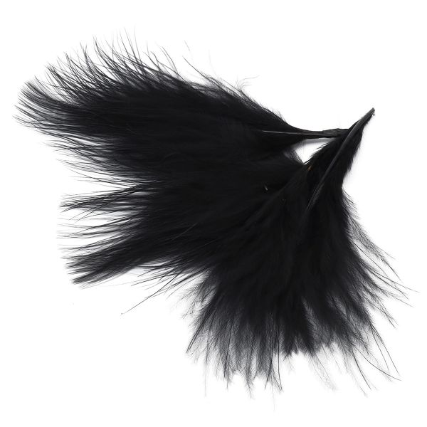 Перья декоративные 5-10см, 25 шт, H-80 черный