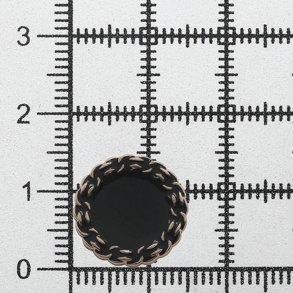 Пуговицы на ножке 24L=15 мм, металл, GD.Black (золото-черный), 10 шт, MP05