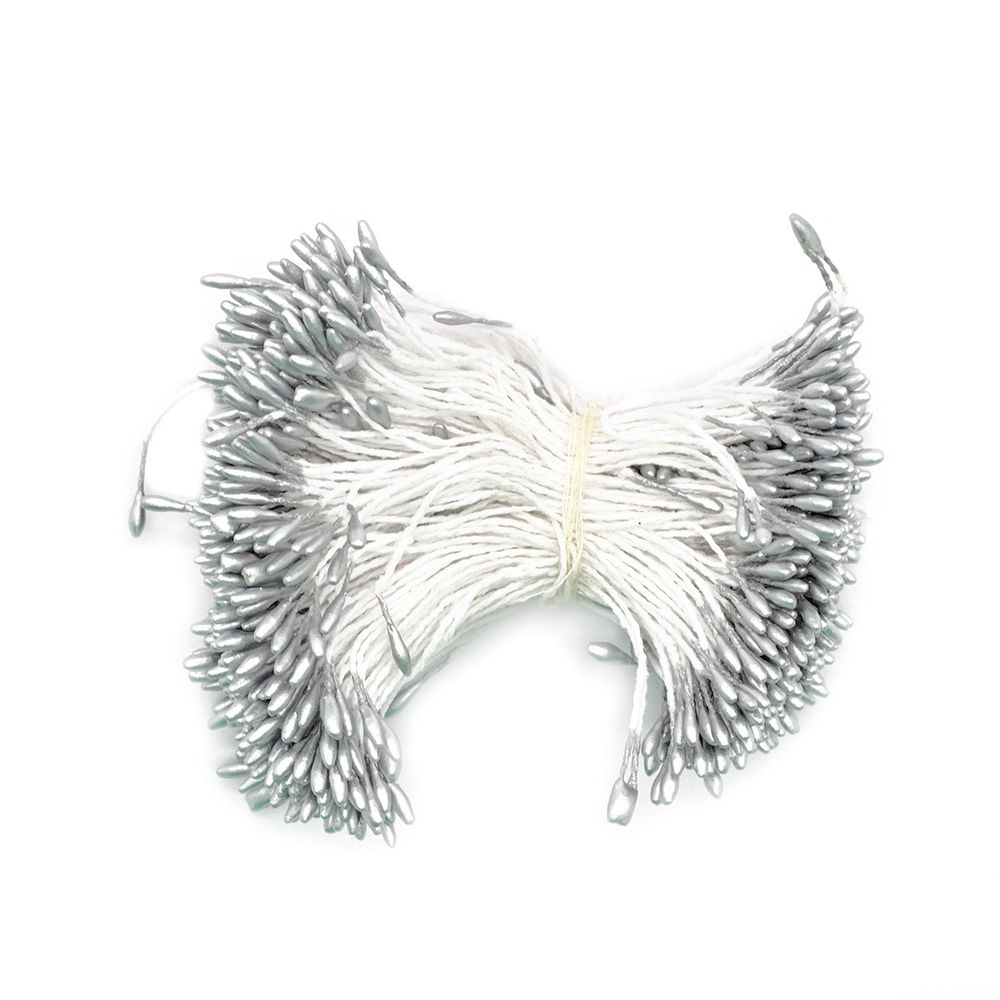 Тычинки для искусственных цветов 0,1х6см (серый)