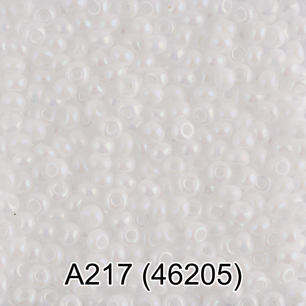 Бисер Gamma 10/0 (2.3 мм), 150 г (10х5 г), A217 белый/меланж, 46205, круглый 1
