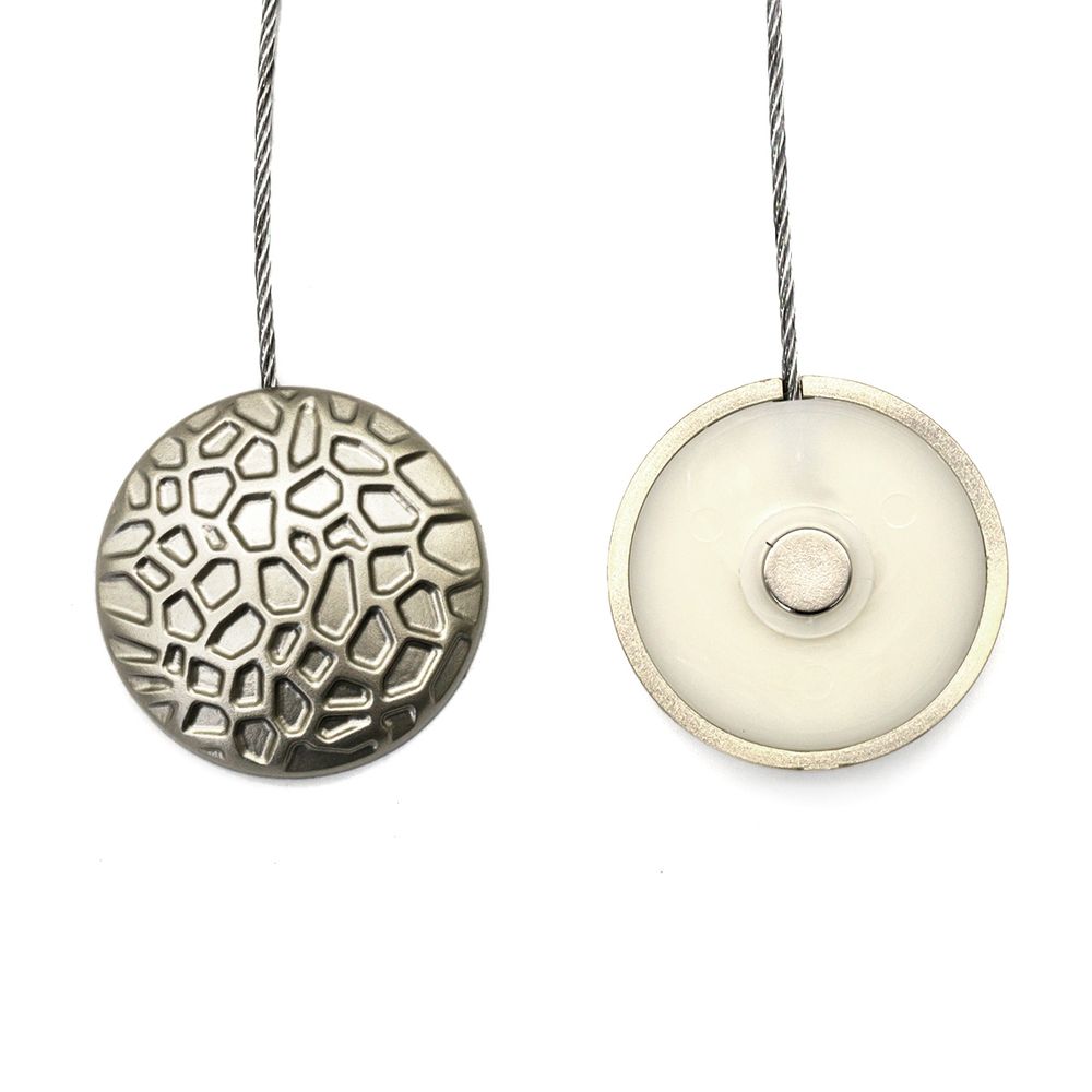 Магнитные клипсы для штор "Сота" с тросом, 30см ⌀35, 27, 10 шт