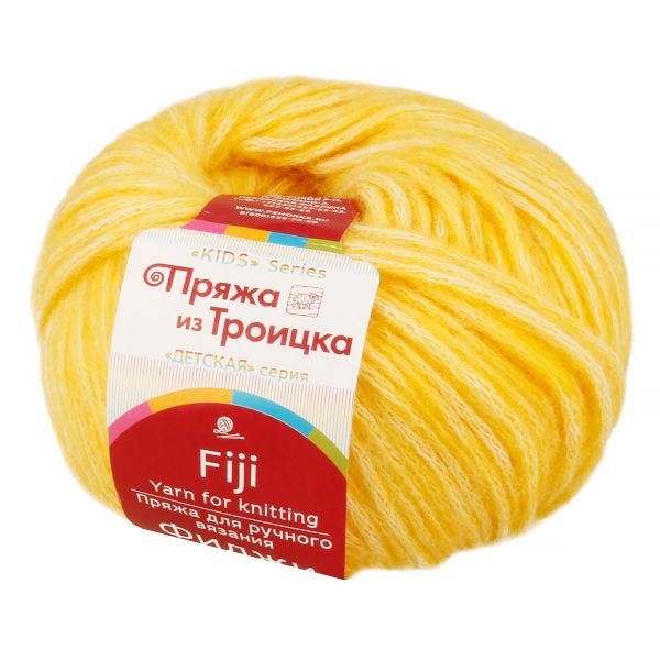Пряжа Троицкая Фиджи / уп.5 мот. по 50 г, 95 м, 012 желток