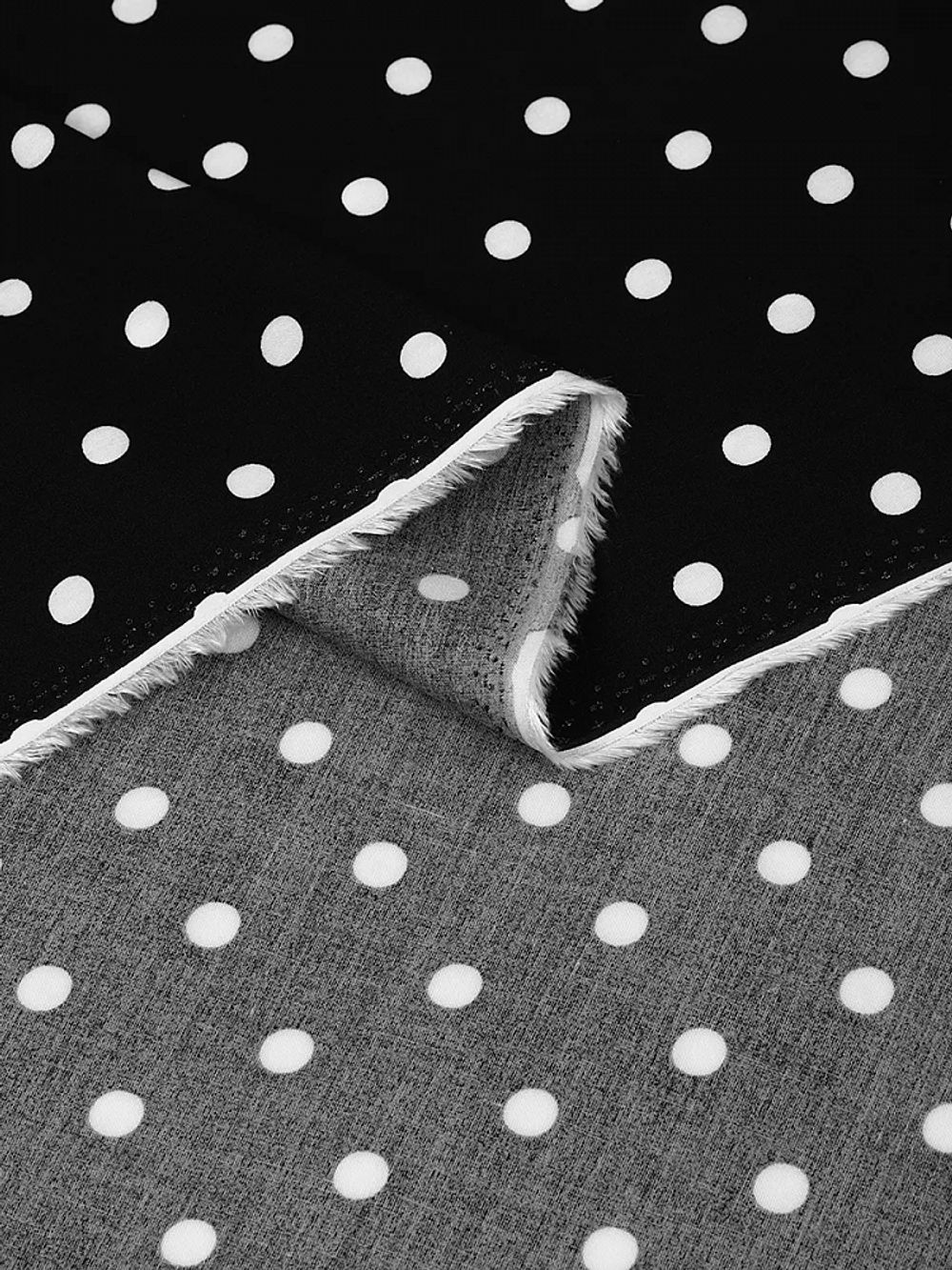 Штапель в горошек 90 г/м², 145 см / 2 метра, TBY.Vidt.01 цв.черный