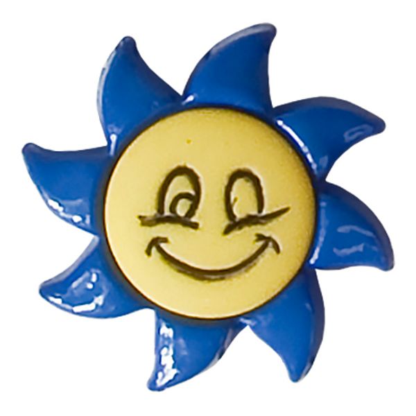 Пуговицы детские 20 мм, 36 шт, №504/294 желтый/сиреневый, Gamma AY 9902