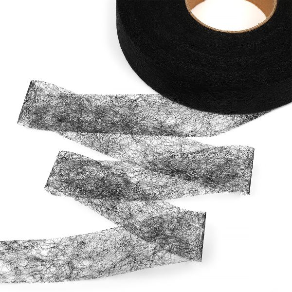 Паутинка клеевая 25 мм / 100 метров, 23 г/м², черный