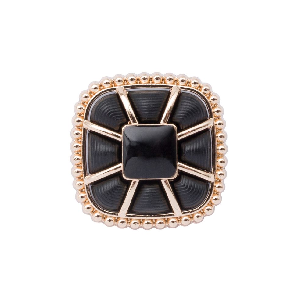 Пуговицы на ножке 28L=18 мм, металл, GD.Black (золото-черный), 10 шт, MP07