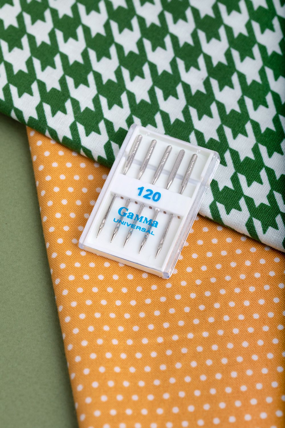 Иглы для швейных машин базовые универсальные 130/705 H, №120, 5 игл, М, Gamma NU №120