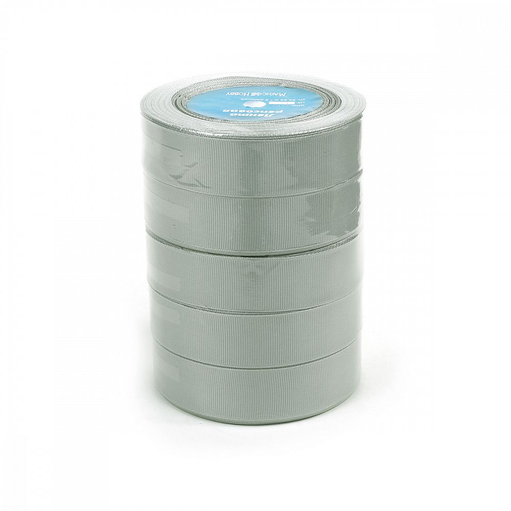 Лента репсовая (в рубчик) 25.0 мм цв.012 серый 5 шт по 22.86м (±1м)