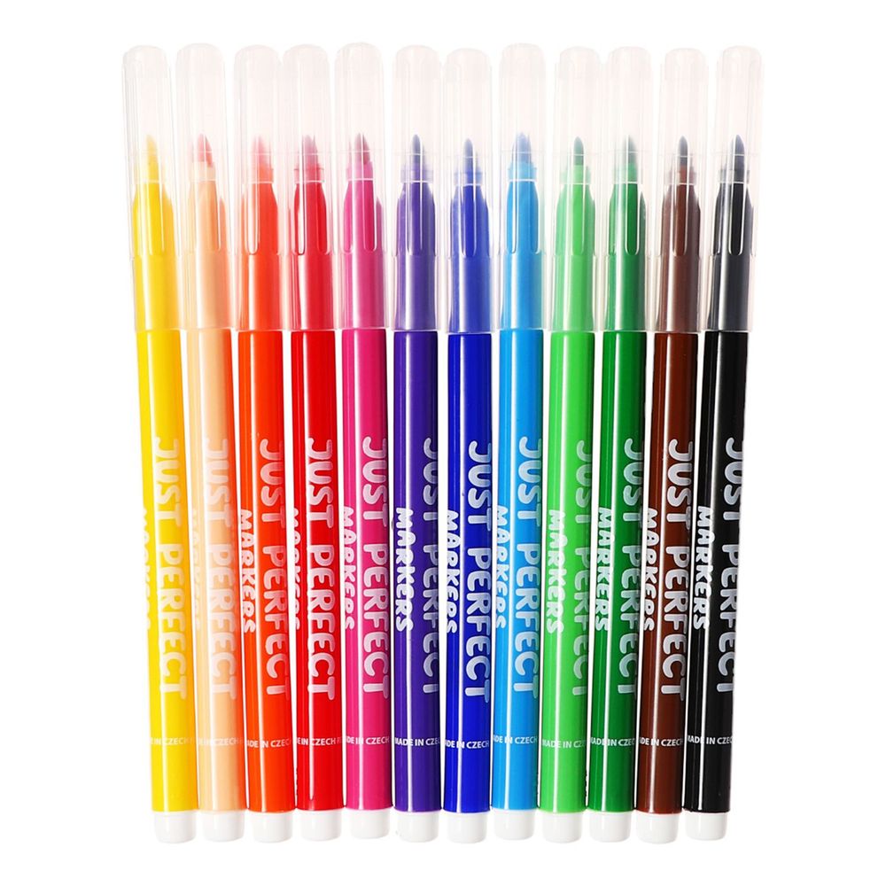 Набор цветных фломастеров Just Perfect– Dry Safe, 12 цв, Centropen 2510/12