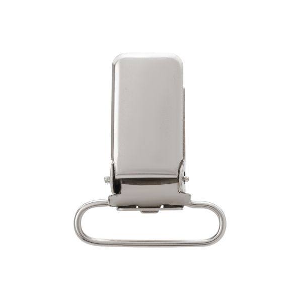 Клипса для подтяжек 25 мм, 20 шт, гладкая, металл, IR-132, Globus