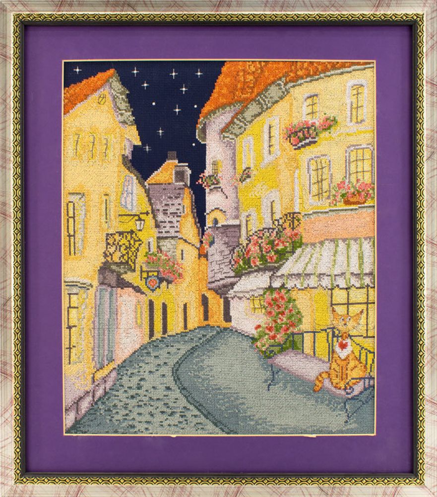 Вышитая картина Марья Искусница, Цветочная улочка, 55х60 см
