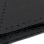 Заплатка пришивная кожа треугольник равнобедр., стор. 8см, с перфорацией, 2 шт, 100% кожа, 01 черный, 9903