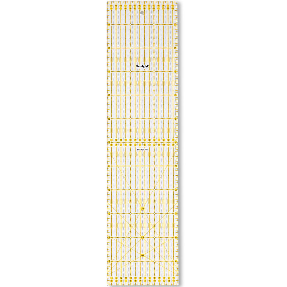 Линейка универсальная Omnigrid пластик 15х60 см, Prym 611308