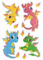 Наклейки декоративные Фрея ALVN-123, Дракончики, 14х19.5 см