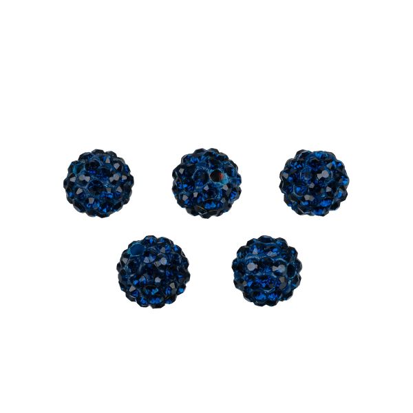 Бусины пластик ⌀8 мм, 5 шт, №11т.синий, Zlatka BWM-08
