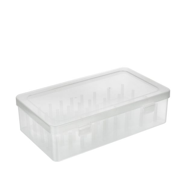 Органайзер для хранения ниток ОМ-042/1 пластик 23.5х13.5х6.5 см, голубой/прозрачный, Gamma ОМ-042/1