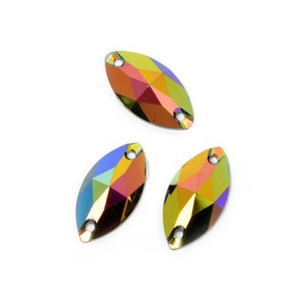 Стразы пришивные акриловые (Resin) Tesoro Crystal цв. 1 9х18 мм уп. 10 шт