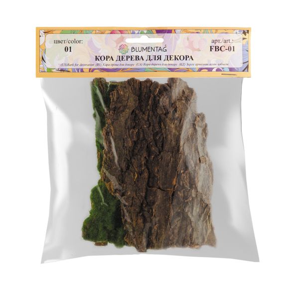 Кора дерева для декора, FBC-01, 4 шт, Blumentag FBC-01