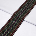 Лента для поясов 120 мм / 15 метров, рис 9857, черн/желт/красн/зел/син, С3882Г17