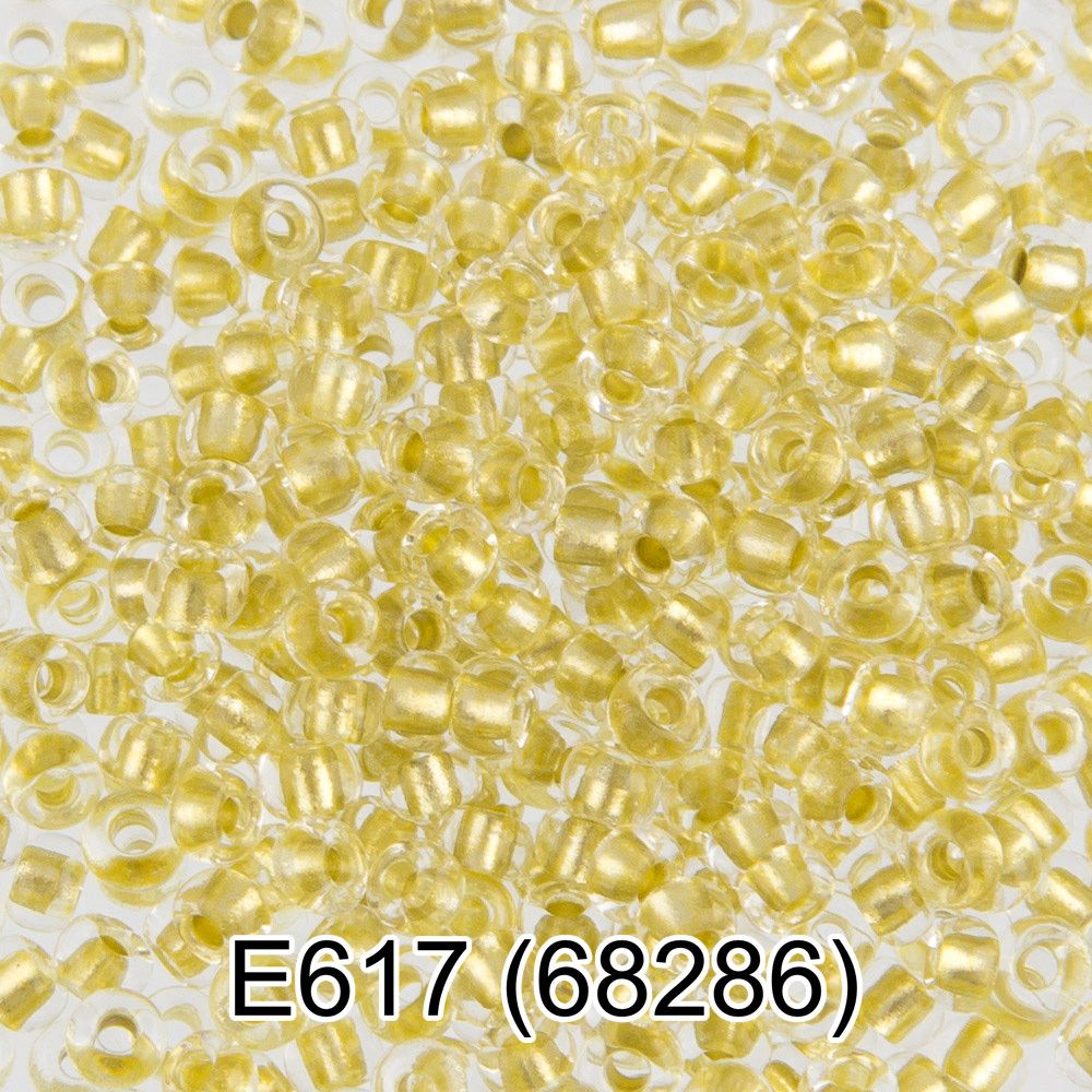 Бисер Preciosa круглый 10/0, 2.3 мм, 10х5 г, 1-й сорт, Е617 желтый, 68286, круглый 5