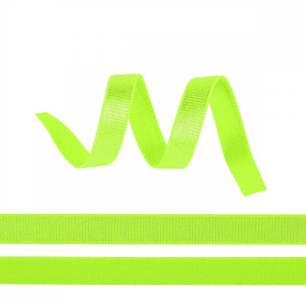 Резинка бельевая (бретелечная) 10.0 мм / 1000 метров, RBB05 зелено-желтый неон F229