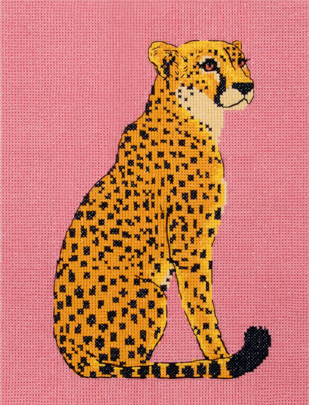 Набор для вышивания нитками Panna NK-7542, Гепард, 19х25 см