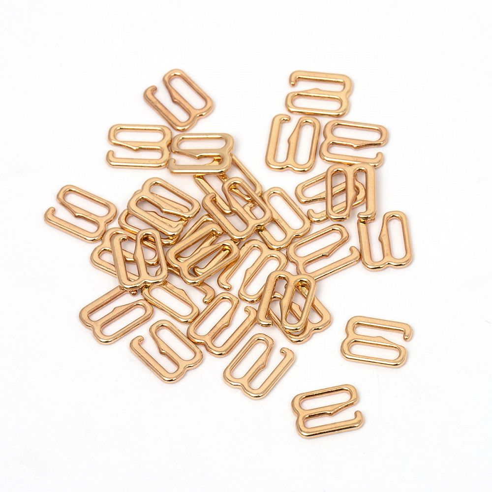 Крючки для бюстгальтера металл 8.0 мм, 908 цв.золото, уп.100 шт