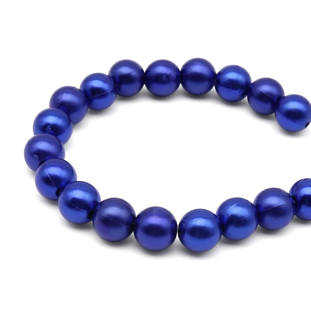 Бусины пластик (жемчуг) ⌀10 мм, 25 г, Astra&Craft (MH.КР.10.A33.02 синий)