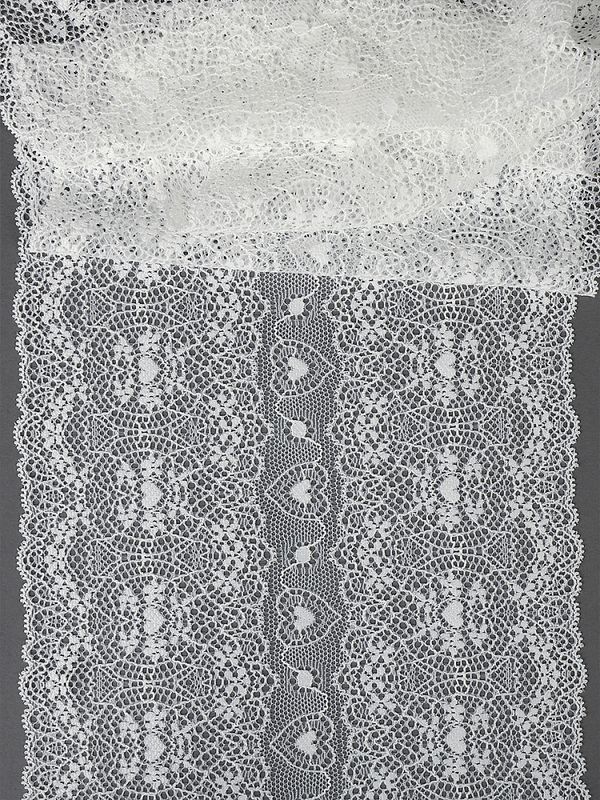 Кружево бельевое эластичное 185 мм / 2.7 м, 6185, цв.004 белый, Kruzhevo