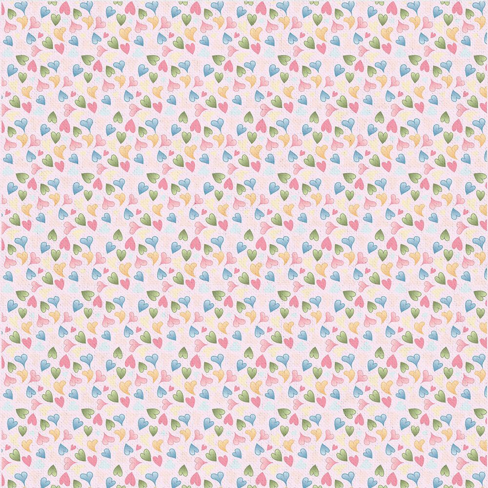 Ткань для пэчворка Peppy Нежная история, рулон 112 см / 5 метров, НИ-29 розовый, Peppy