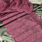 Кружево бельевое эластичное 240 мм / 25 м, 40992, цв.2925 розовый рубин, Kruzhevo