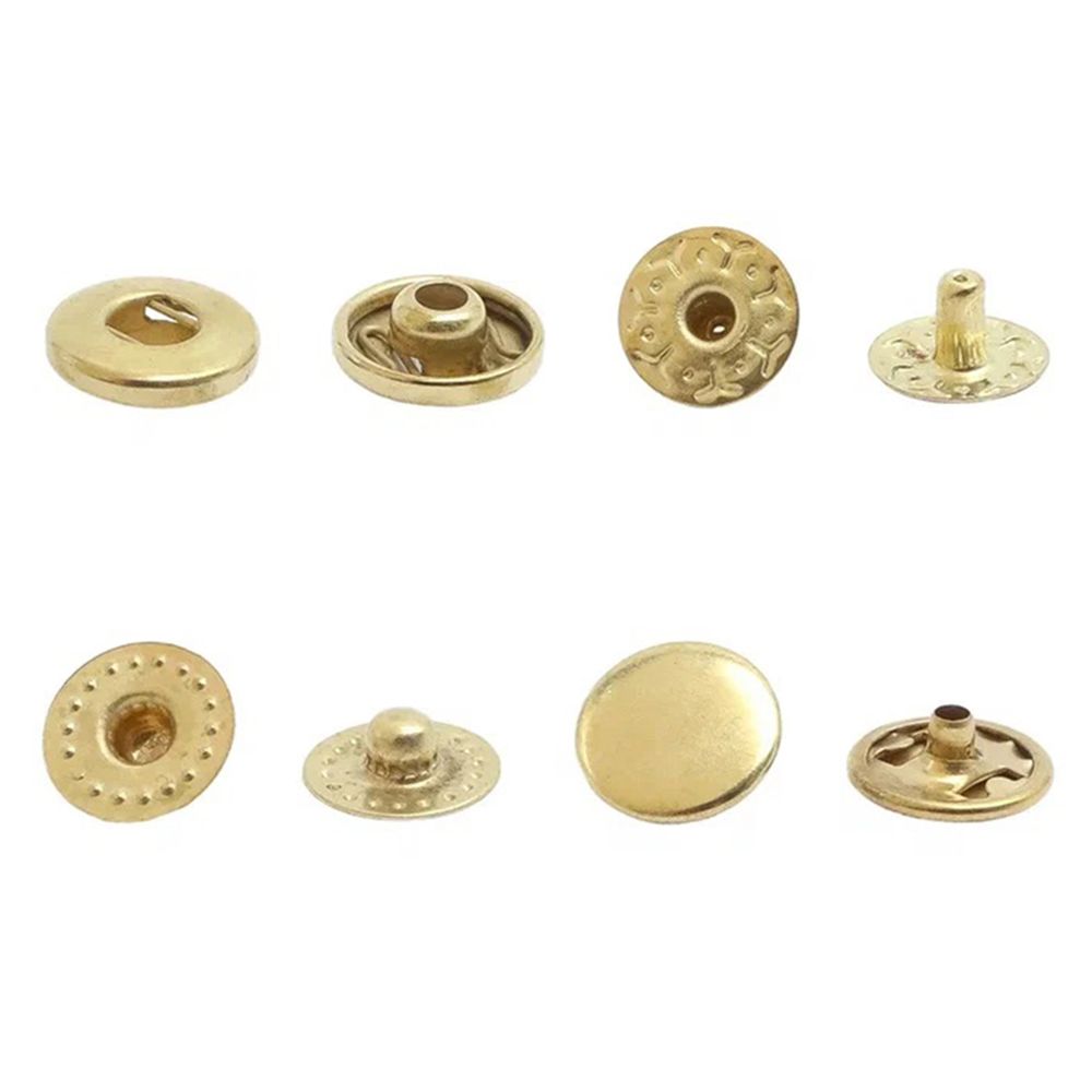 Кнопка Альфа (S-образная) ⌀10.0 мм, ≈144 шт, СТАЛЬ, золото, NEW STAR