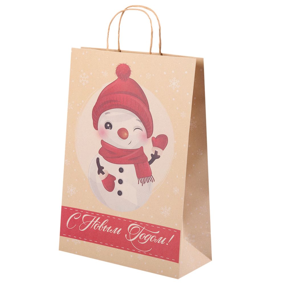 Подарочный крафт-пакет 150 г/м², 27.5х39х12 см, 12 шт, 01, Stilerra NDYM