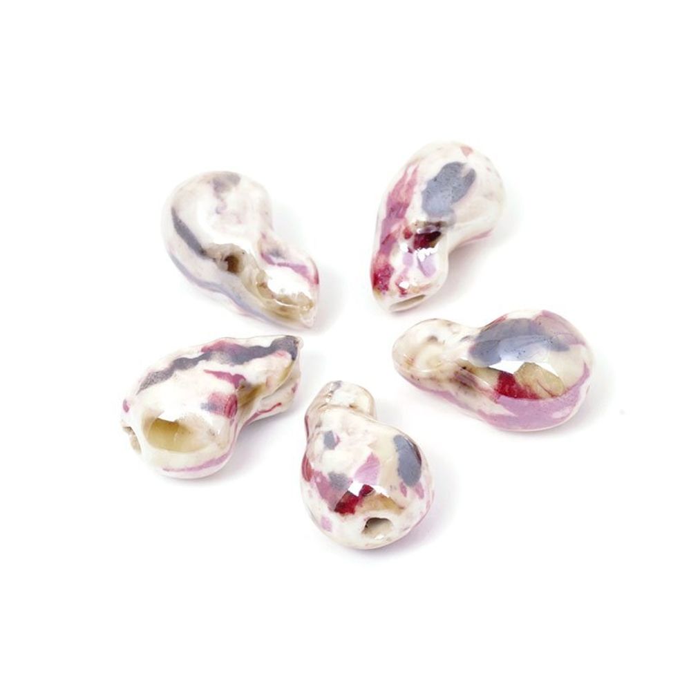 Бусины керамика 18х10 мм, цв. 006, 5 шт, Tesoro