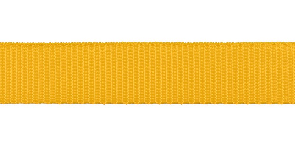 Стропа (ременная лента) 50 мм / 30 метров, толщ. 1.1 мм, [28 г/пог.м], 100% п/п, желтый, Gamma 3077