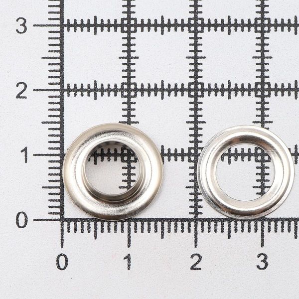 Люверсы металл ⌀_7.3 мм (внутр.), №5, сталь, никель, 100 шт, New Star