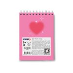 Блокнот на гребне, выборочный лак, A6 80 л., 4 шт, клетка, Если в сердце живёт любовь 01205, Светоч Б122