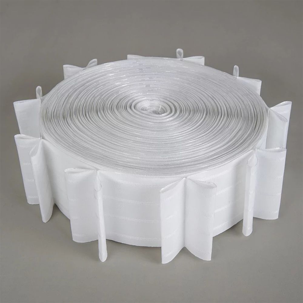 Лента (тесьма) шторная: сборка бантовая (1:2.5) 100 мм / 100 метров