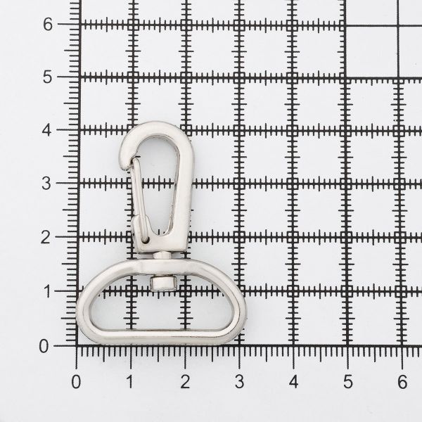 Карабин металл 25.0 мм (41х31 мм), никель, 10 шт