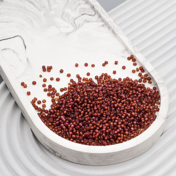 Бисер Astra&Craft 11/0 (2.1 мм), 200 г (10х20 г), цв. 308.2 коричневый прозрачный с цветным центром