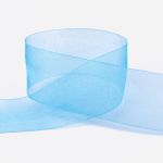 Лента капроновая (органза) 50.0 мм / 22.8±1 метра, 090 св.синий, Blitz OR-50