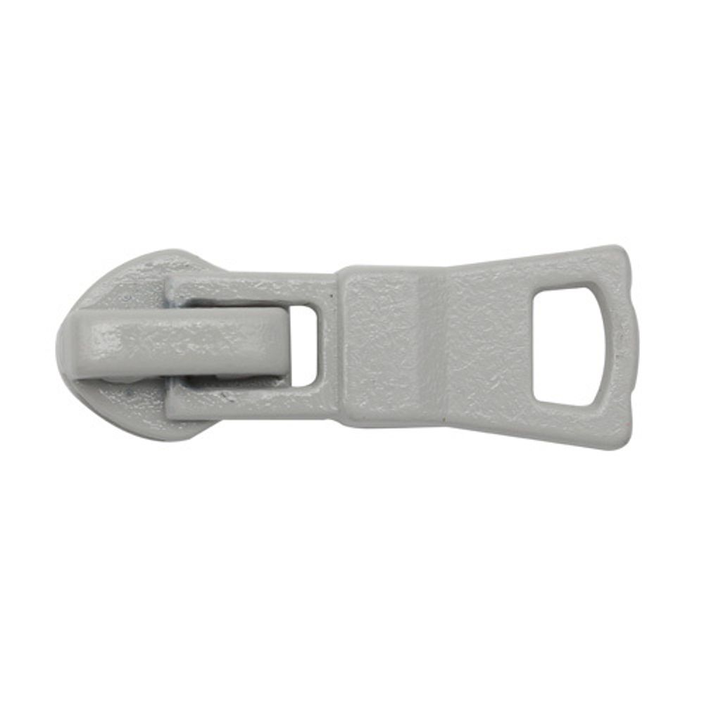 Слайдер (замок) для молнии спираль Т7 (7 мм), автомат, 20 шт, св.серый