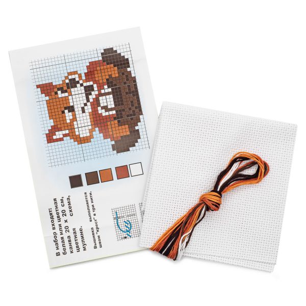 Набор для вышивания нитками РС Студия, Лисенок 7х7 см