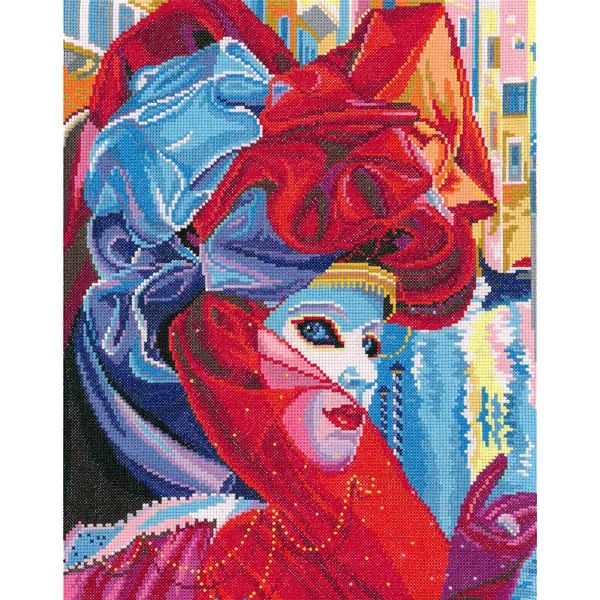 Набор для вышивания нитками Нитекс, Венецианский карнавал 28х35 см, 615817