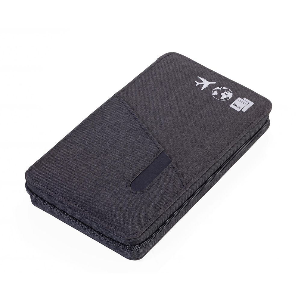 Сумка для билетов и документов на молнии с защитой от мошенничества (для чипов RFID), Troika, черный, 22.5х14х3.1 см /TOS/ Сумка для билетов и документов на молнии с защитой от мошенничества (для чипов RFID), Troika, черный, 22.5х14х3.1 см /TOS/