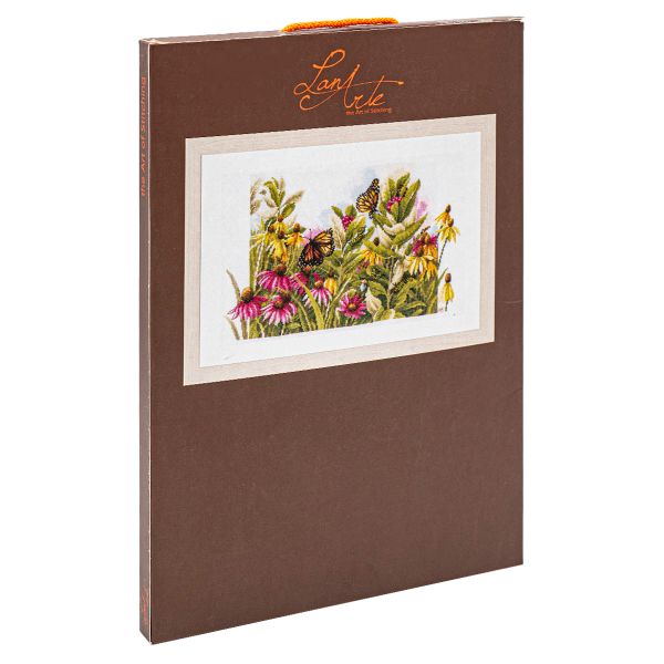 Набор для вышивания нитками Lanarte, Бабочки и подсолнухи 44х28см