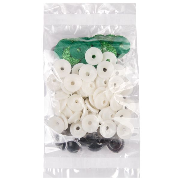 Глаза пластиковые с блестящей вставкой ⌀22 мм, 50 шт, зеленый, HobbyBe PGSB-22F