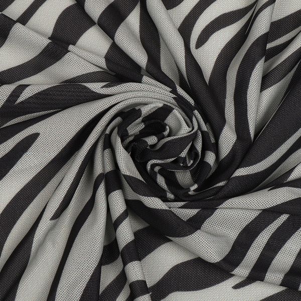 Сетка бельевая эластичная 120 г/м², шир.150 см / 3 метра, принт Зебра, T-0582, 4 св.бежевый /T-0582.4.3/