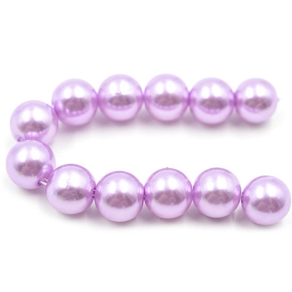 Бусины пластик (жемчуг) ⌀10 мм, 25 г, Astra&Craft, 017 NL сиреневый